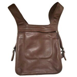 Vtg Coach Slim Brown Leather Backpack, Travel, School, Workbag